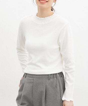 【Honeys公式 / ハニーズ】シャーリングハイネックT レディース S アイボリー プチプラ 【Honeys公式 / ハニーズ】シャーリングハイネックT レディース S アイボリー プチプラ