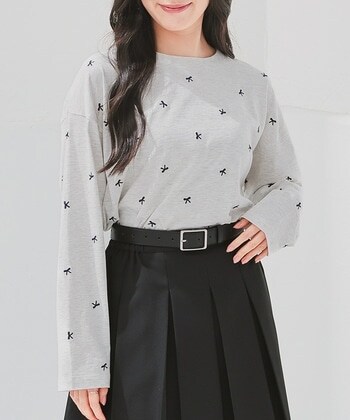 【Honeys公式 / ハニーズ】モチーフ刺繍ゆるTシャツ レディース M オートミール プチプラ 【Honeys公式 / ハニーズ】モチーフ刺繍ゆるTシャツ レディース M オートミール プチプラ