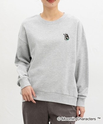 【Honeys公式 / ハニーズ】ムーミン/ゆるトレーナー レディース L 杢グレー プチプラ 【Honeys公式 / ハニーズ】ムーミン/ゆるトレーナー レディース L 杢グレー プチプラ