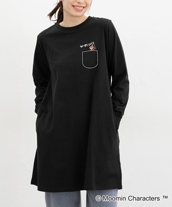 【Honeys公式 / ハニーズ】ムーミン/ワンピース レディース LL ブラック プチプラ 【Honeys公式 / ハニーズ】ムーミン/ワンピース レディース LL ブラック プチプラ