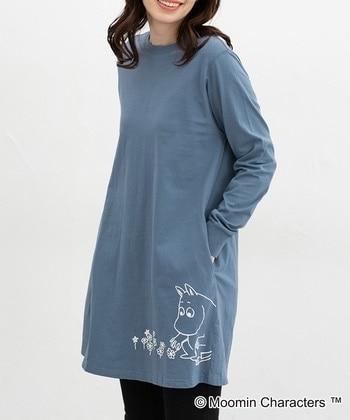 【Honeys公式 / ハニーズ】ムーミン／ワンピース レディース Ｍ ブルー プチプラ