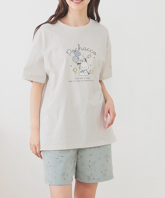 【Honeys公式 / ハニーズ】サンリオキャラクターズ/ルームウェア(上下セット) レディース L ポチャッコ プチプラ 【Honeys公式 / ハニーズ】サンリオキャラクターズ/ルームウェア(上下セット) レディース L ポチャッコ プチプラ