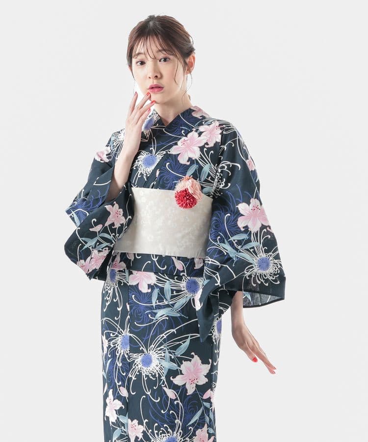 浴衣 コン×花