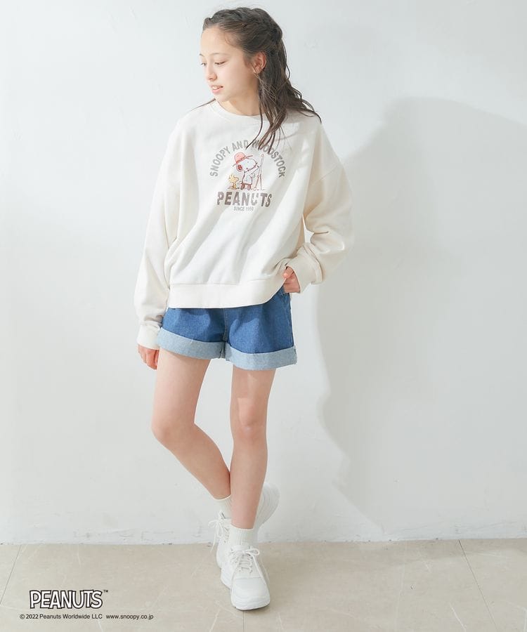 Mladies レディース 女性用 トップス トレーナー スウェット ベージュ系アイボリー パイル地 100 正規品