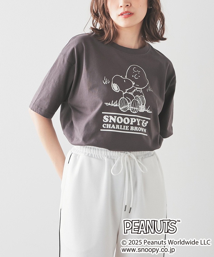 【Honeys公式 / ハニーズ】スヌーピー/Tシャツ レディース L スミクロ プチプラ 【Honeys公式 / ハニーズ】スヌーピー/Tシャツ レディース L スミクロ プチプラ
