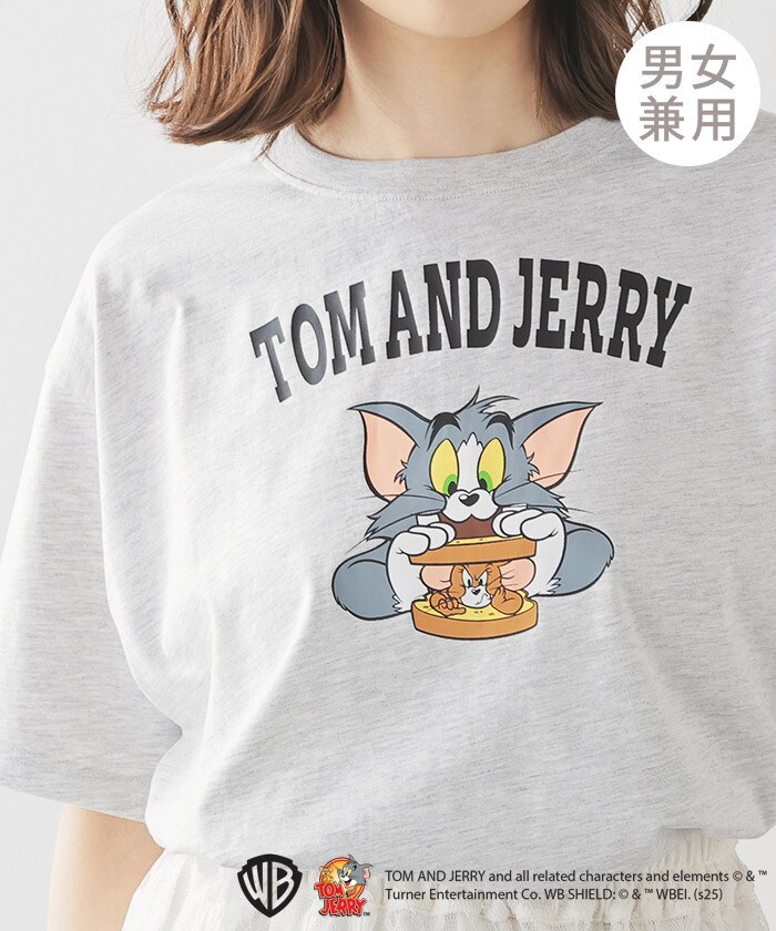 【Honeys公式 / ハニーズ】トムとジェリー/Tシャツ レディース S オートミール プチプラ 【Honeys公式 / ハニーズ】トムとジェリー/Tシャツ レディース S オートミール プチプラ