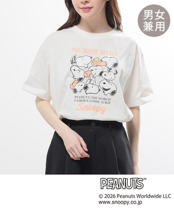 45R×PEANUTS ■ SNOOPYスヌーピー Tシャツ 茶系 サイズ2 5050139891_1_S.jpg