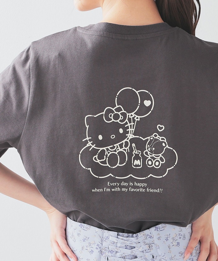 【Honeys公式 / ハニーズ】サンリオキャラクターズ/Tシャツ レディース LL スミクロ/ハローキティ プチプラ 【Honeys公式 / ハニーズ】サンリオキャラクターズ/Tシャツ レディース LL スミクロ/ハローキティ プチプラ