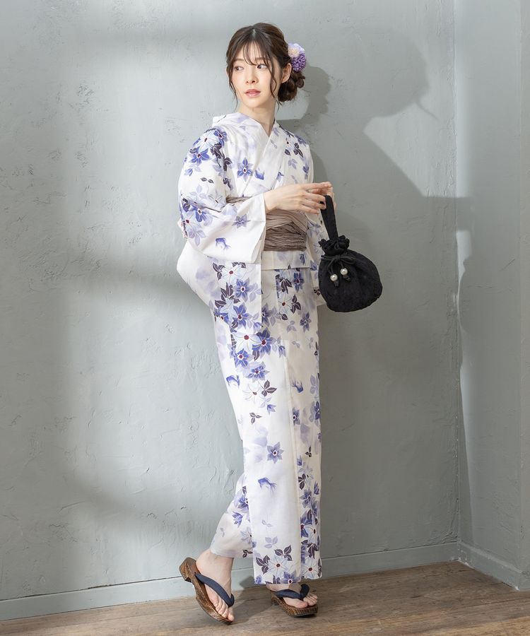 浴衣 オフ×花
