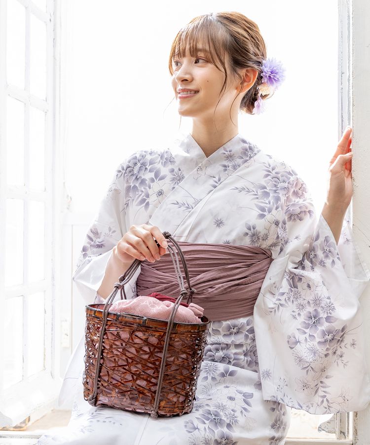 浴衣 オフ×小花