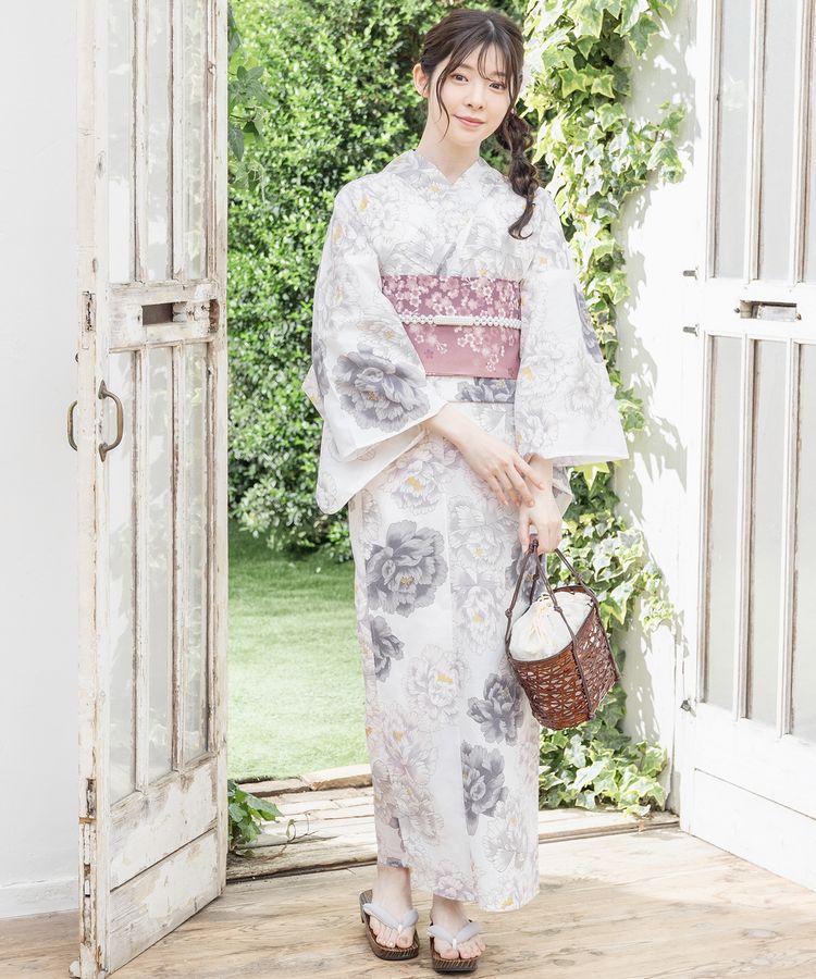 浴衣 ライトグレー