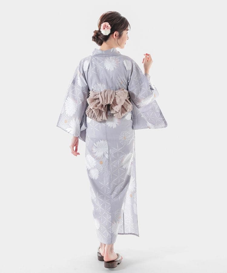浴衣 パープルグレー