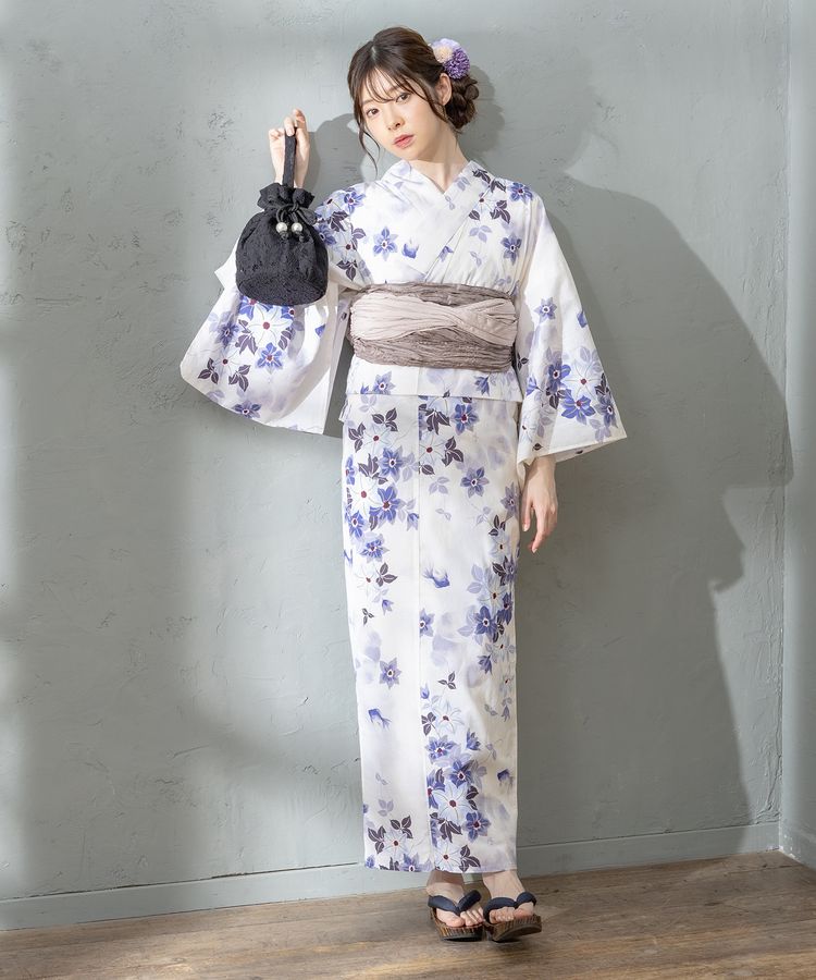 浴衣 オフ×花