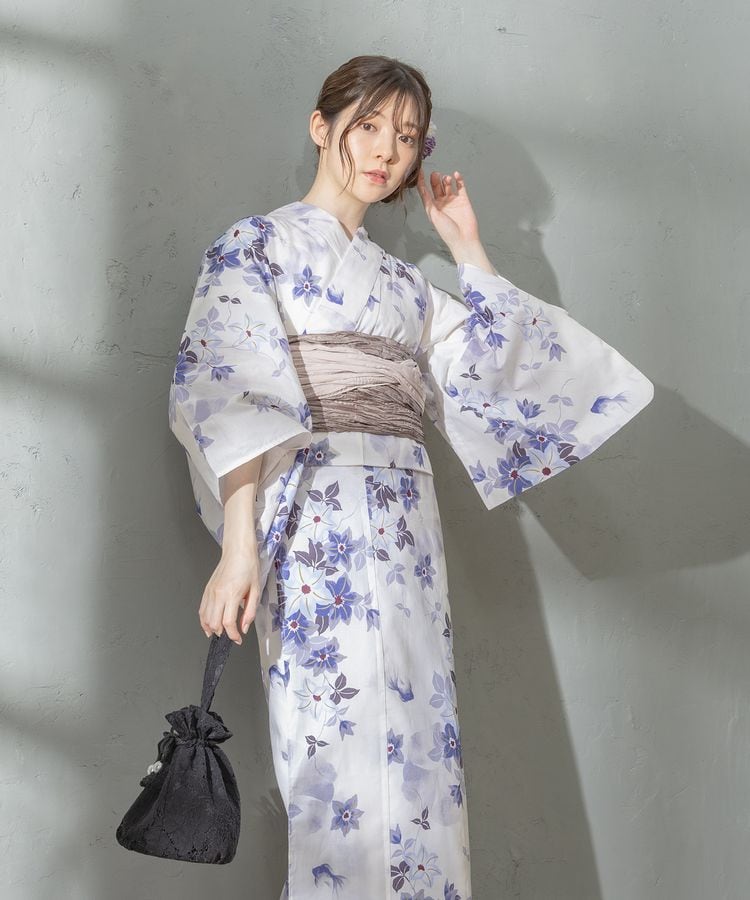 浴衣 オフ×花