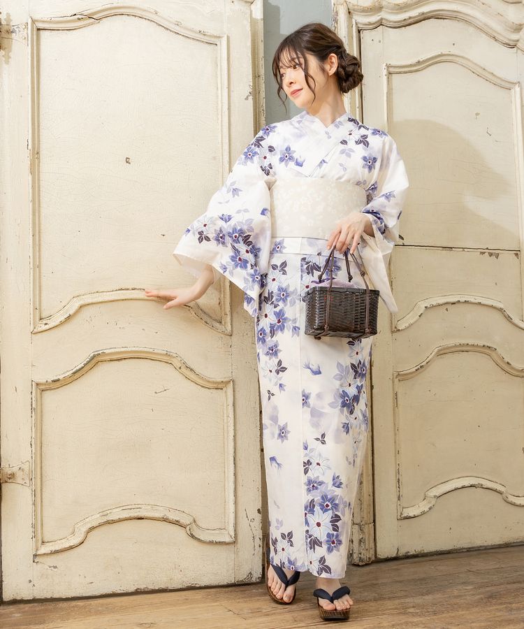 浴衣 オフ×花