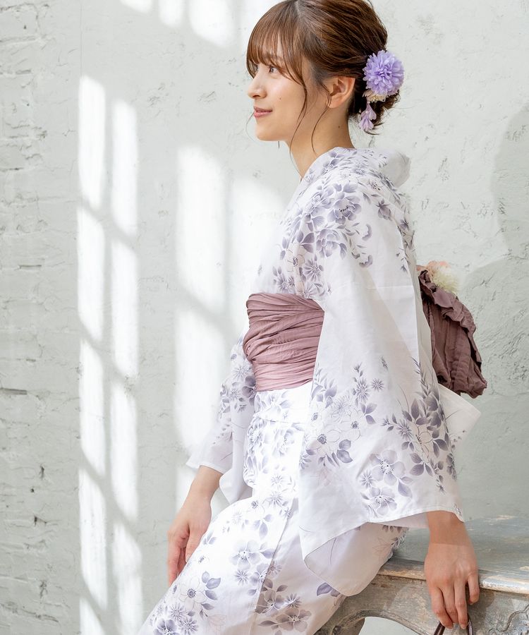 浴衣 オフ×小花