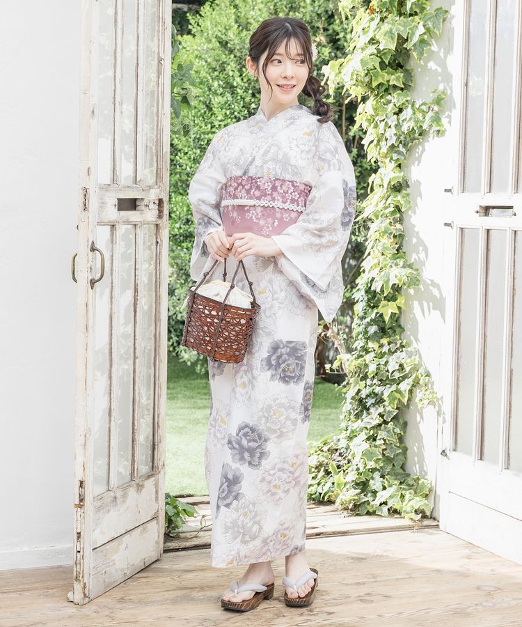 浴衣 ライトグレー