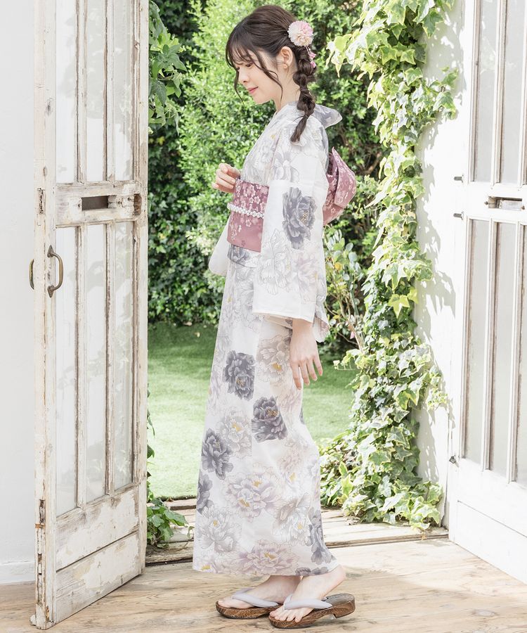 浴衣 ライトグレー