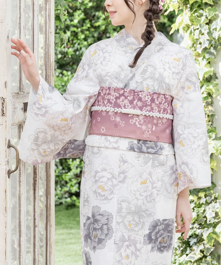 浴衣 ライトグレー