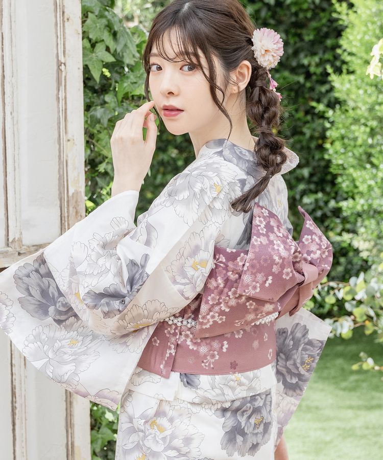 浴衣 ライトグレー