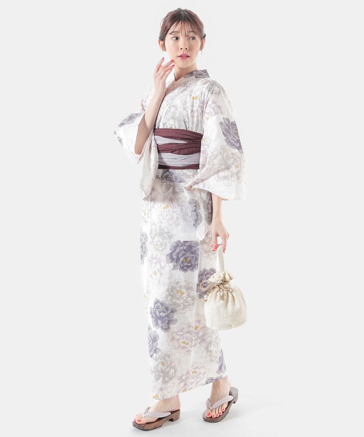 浴衣 ライトグレー