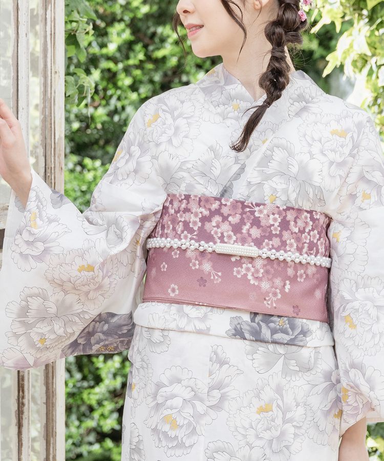 作り帯 スモーキーピンク