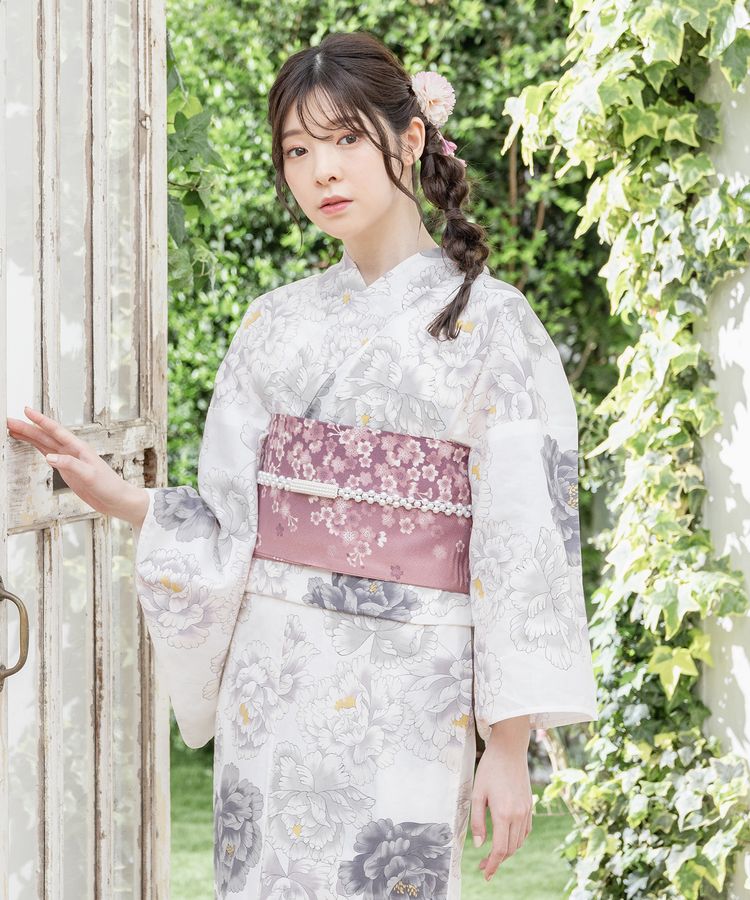 作り帯 スモーキーピンク