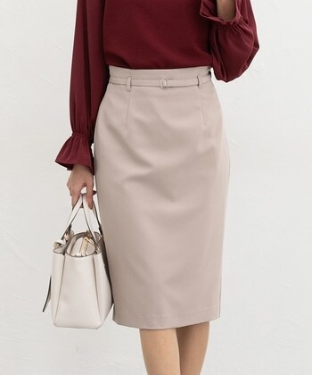 【Honeys公式 / ハニーズ】ベルト付タイトスカート レディース Ｓ ベージュ プチプラ