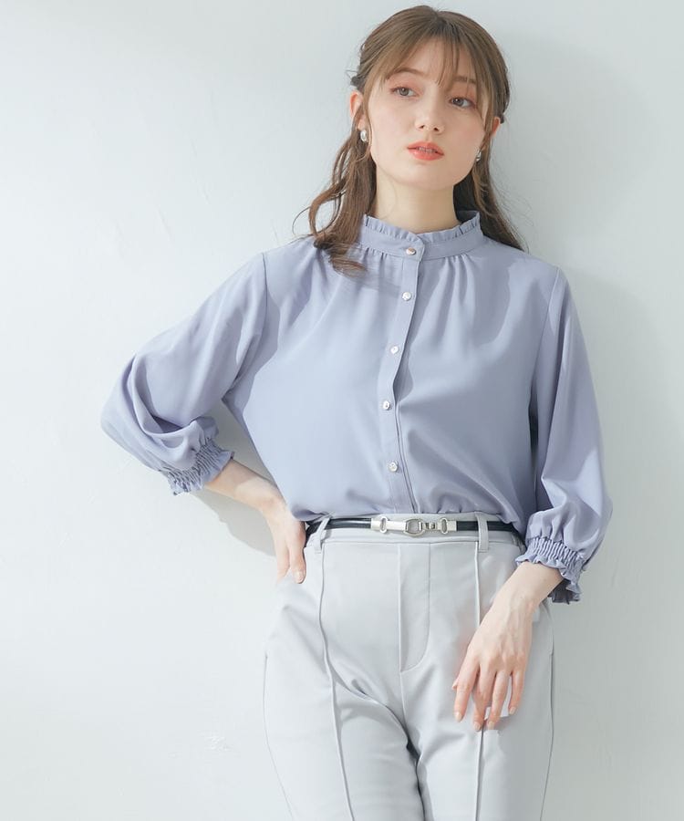 ハニーズ公式通販 スタンドフリルブラウス トップス Honeys Online Shop レディースファッション通販