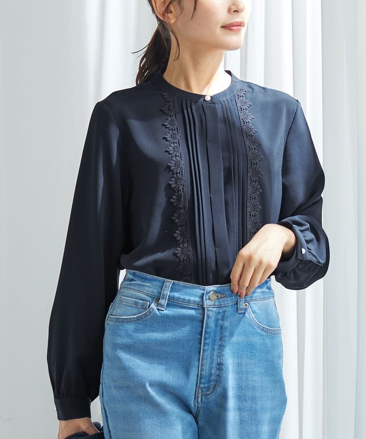 ハニーズ公式通販】ピンタックレースブラウス: トップス-Honeys