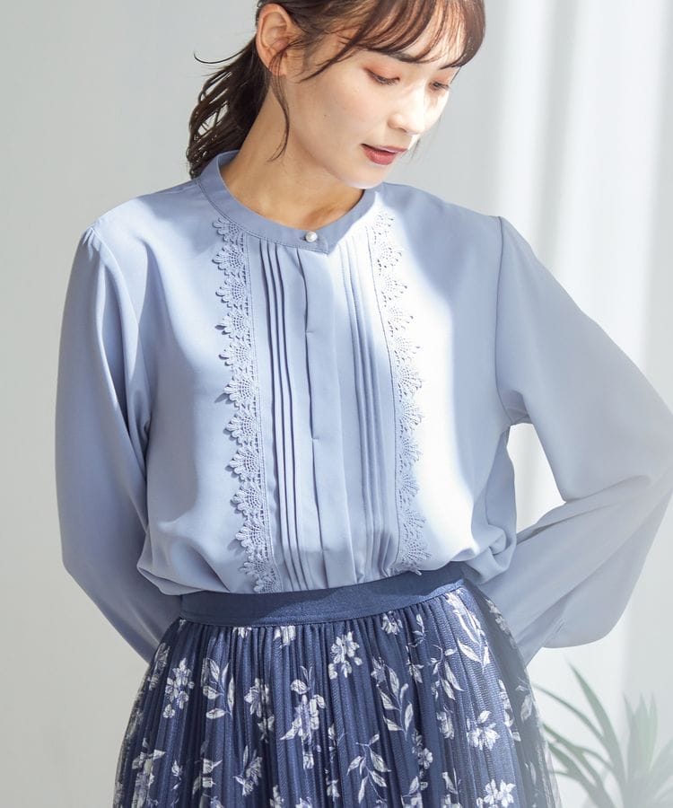 ハニーズ公式通販】ピンタックレースブラウス: トップス-Honeys