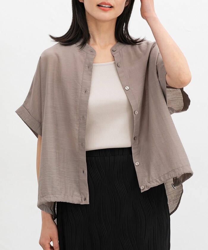 【Honeys公式 / ハニーズ】裾ドロストシアーシャツ レディース M モカ プチプラ 【Honeys公式 / ハニーズ】裾ドロストシアーシャツ レディース M モカ プチプラ
