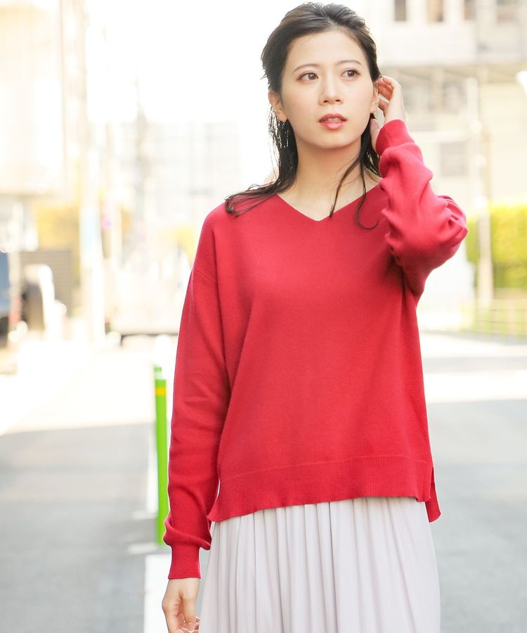 ハニーズ公式通販 抗菌ｖネックニット トップス Honeys Online Shop レディースファッション通販
