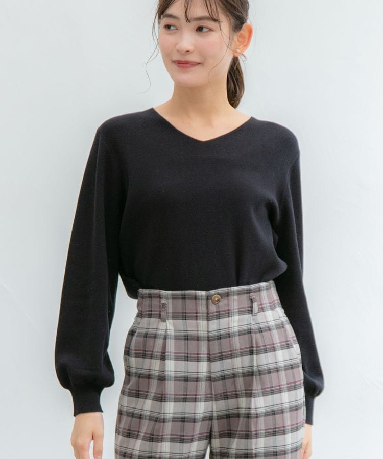 ハニーズ公式通販】抗菌Vネックニット: トップス-Honeys Online Shop