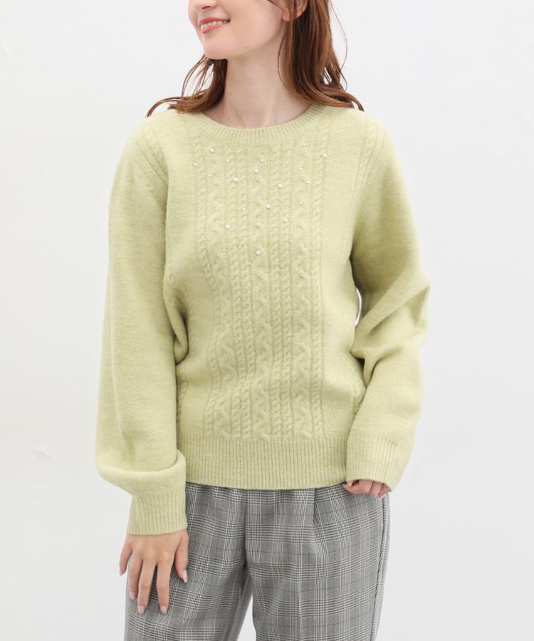 パール付ニット