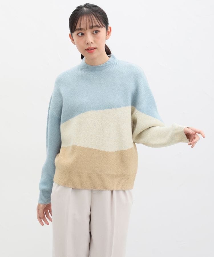 ハニーズ公式通販】カラーブロックニット: トップス-Honeys Online