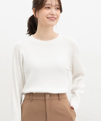 【Honeys公式 / ハニーズ】ランダムリブクルーニット レディース M アイボリー プチプラ 【Honeys公式 / ハニーズ】ランダムリブクルーニット レディース M アイボリー プチプラ