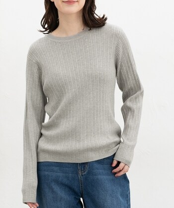 【Honeys公式 / ハニーズ】ランダムリブクルーニット レディース M 杢グレー プチプラ 【Honeys公式 / ハニーズ】ランダムリブクルーニット レディース M 杢グレー プチプラ