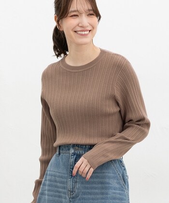 【Honeys公式 / ハニーズ】ランダムリブクルーニット レディース L モカ プチプラ 【Honeys公式 / ハニーズ】ランダムリブクルーニット レディース L モカ プチプラ