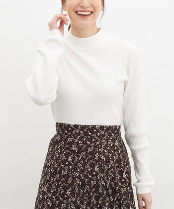 【Honeys公式 / ハニーズ】リブハイネックニット レディース M アイボリー プチプラ 【Honeys公式 / ハニーズ】リブハイネックニット レディース M アイボリー プチプラ