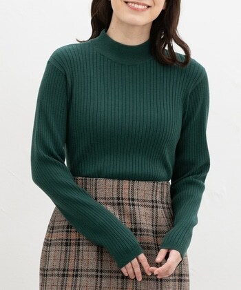 【Honeys公式 / ハニーズ】リブハイネックニット レディース L ダークグリーン プチプラ 【Honeys公式 / ハニーズ】リブハイネックニット レディース L ダークグリーン プチプラ