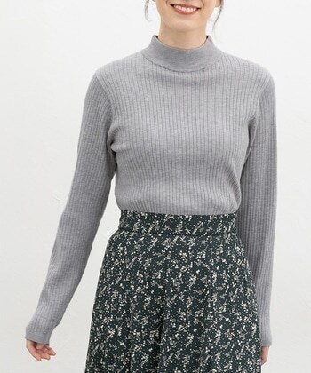 【Honeys公式 / ハニーズ】リブハイネックニット レディース L 杢グレー プチプラ 【Honeys公式 / ハニーズ】リブハイネックニット レディース L 杢グレー プチプラ