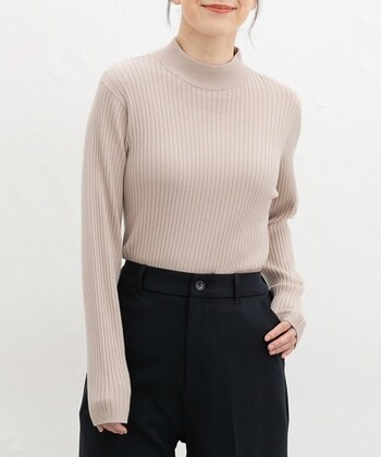 【Honeys公式 / ハニーズ】リブハイネックニット レディース M ライトベージュ プチプラ 【Honeys公式 / ハニーズ】リブハイネックニット レディース M ライトベージュ プチプラ