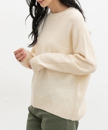 【Honeys公式 / ハニーズ】クルーネックニット レディース L オートミール プチプラ 【Honeys公式 / ハニーズ】クルーネックニット レディース L オートミール プチプラ