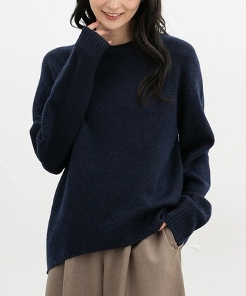 【Honeys公式 / ハニーズ】クルーネックニット レディース M ネイビー プチプラ 【Honeys公式 / ハニーズ】クルーネックニット レディース M ネイビー プチプラ