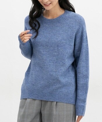 【Honeys公式 / ハニーズ】クルーネックニット レディース M 杢ブルー プチプラ 【Honeys公式 / ハニーズ】クルーネックニット レディース M 杢ブルー プチプラ