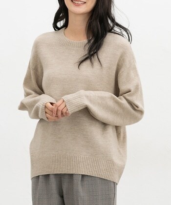 【Honeys公式 / ハニーズ】クルーネックニット レディース M 杢ベージュ プチプラ 【Honeys公式 / ハニーズ】クルーネックニット レディース M 杢ベージュ プチプラ