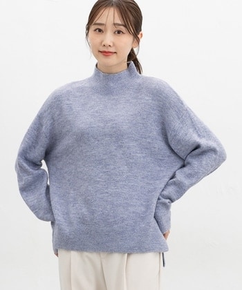 【Honeys公式 / ハニーズ】ハイネックニット レディース S 杢ブルー プチプラ 【Honeys公式 / ハニーズ】ハイネックニット レディース S 杢ブルー プチプラ