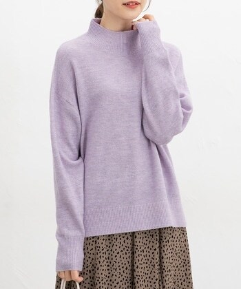 【Honeys公式 / ハニーズ】ハイネックニット レディース LL 杢ラベンダー プチプラ 【Honeys公式 / ハニーズ】ハイネックニット レディース LL 杢ラベンダー プチプラ