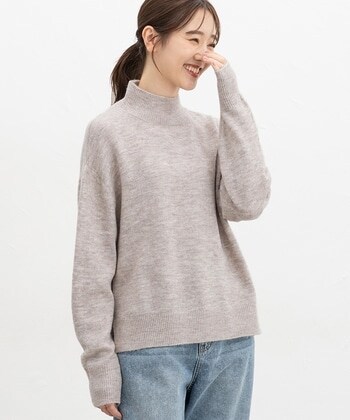 【Honeys公式 / ハニーズ】ハイネックニット レディース M 杢ベージュ プチプラ 【Honeys公式 / ハニーズ】ハイネックニット レディース M 杢ベージュ プチプラ